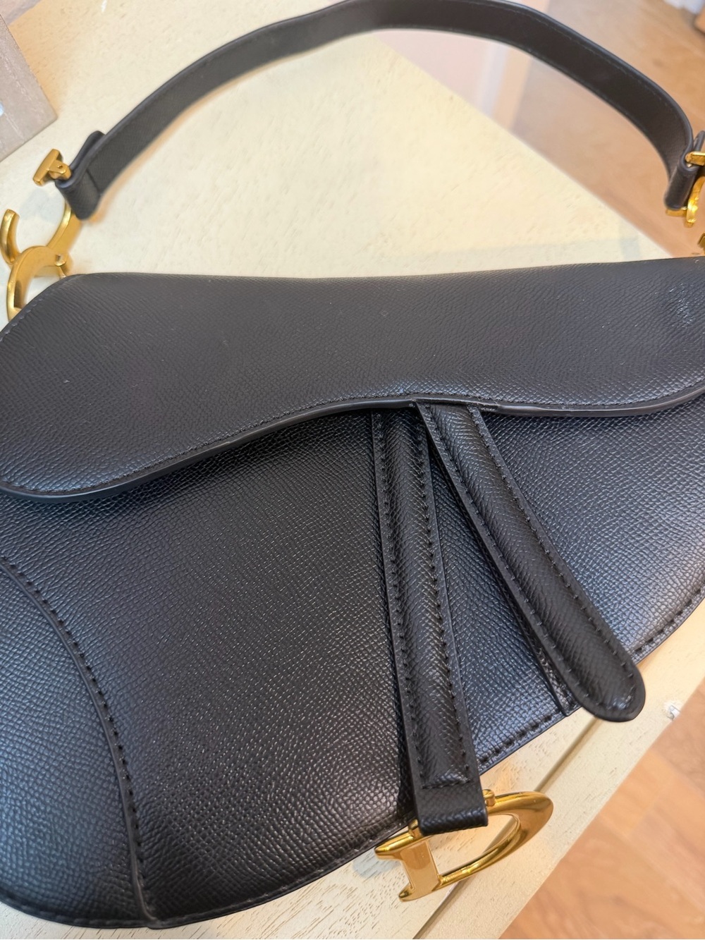 Dior Black Saddle Bag - Picture 2 of 5